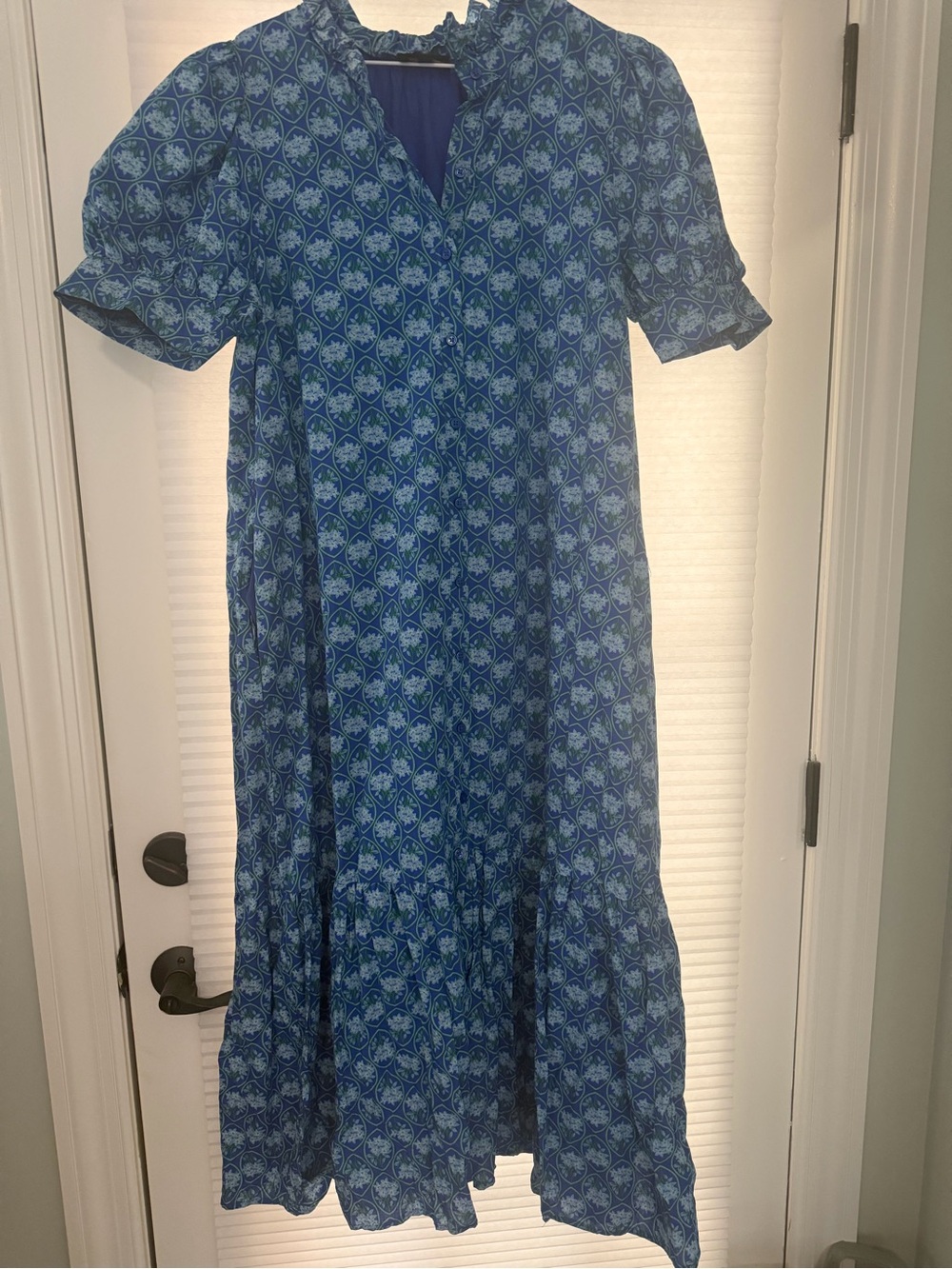 Sugarlips Blue Patterned Midi Dress